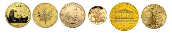 Ismert befektetési arany érmék